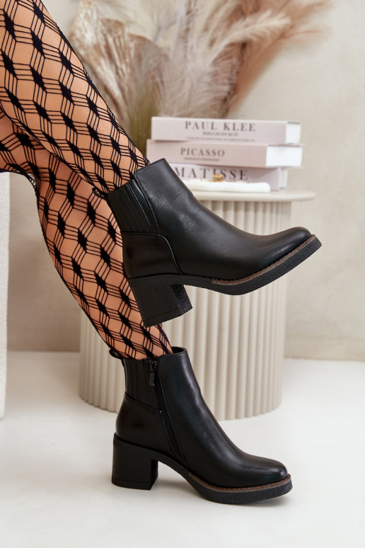 calentamiento Botas de mujer Eko Piel de color negro Irittes calentamiento Botas de mujer Eko Piel de color negro Irittes