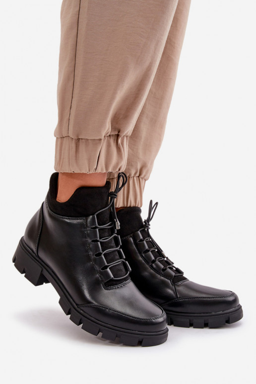 zapatos de tacón bajo para mujer calentamiento de cuero ecológico de color negro Erisabelle zapatos de tacón bajo para mujer calentamiento de cuero ecológico de color negro Erisabelle