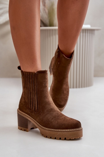 Botas de mujer Z de gamuza ecológicau calentamiento marron oscuro Nevitas