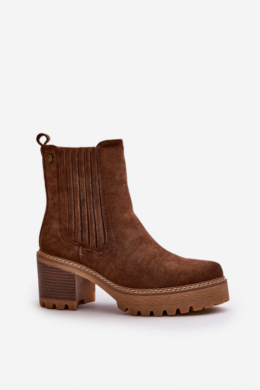Botas de mujer Z de gamuza ecológicau calentamiento marron oscuro Nevitas Botas de mujer Z de gamuza ecológicau calentamiento marron oscuro Nevitas