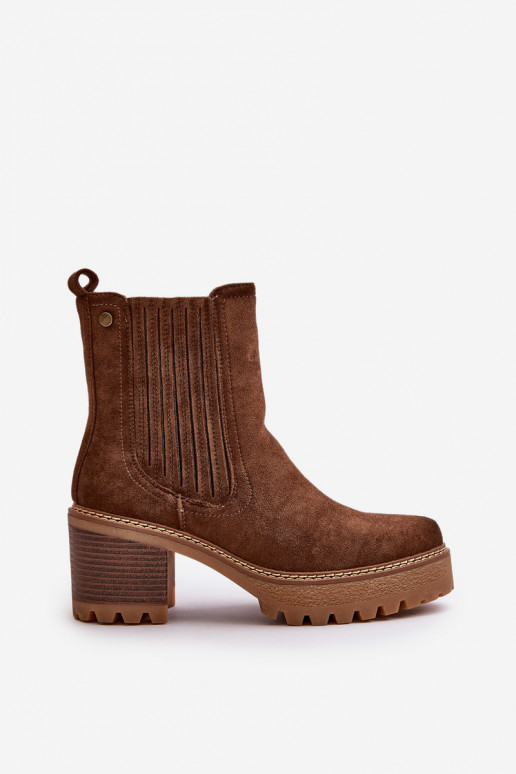 Botas de mujer Z de gamuza ecológicau calentamiento marron oscuro Nevitas Botas de mujer Z de gamuza ecológicau calentamiento marron oscuro Nevitas