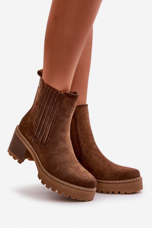 Botas de mujer Z de gamuza ecológicau calentamiento marron oscuro Nevitas Botas de mujer Z de gamuza ecológicau calentamiento marron oscuro Nevitas