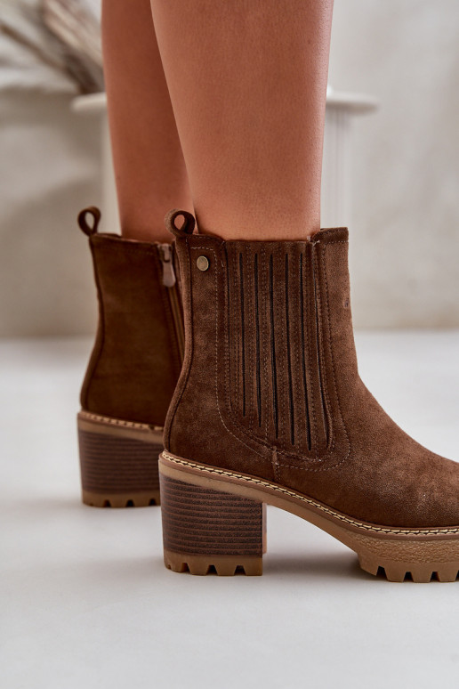Botas de mujer Z de gamuza ecológicau calentamiento marron oscuro Nevitas Botas de mujer Z de gamuza ecológicau calentamiento marron oscuro Nevitas