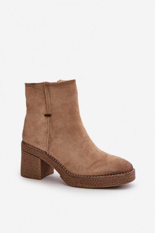 Botas con calefacción interior. de gamuza ecológicaoAe beige Arkesia Botas con calefacción interior. de gamuza ecológicaoAe beige Arkesia