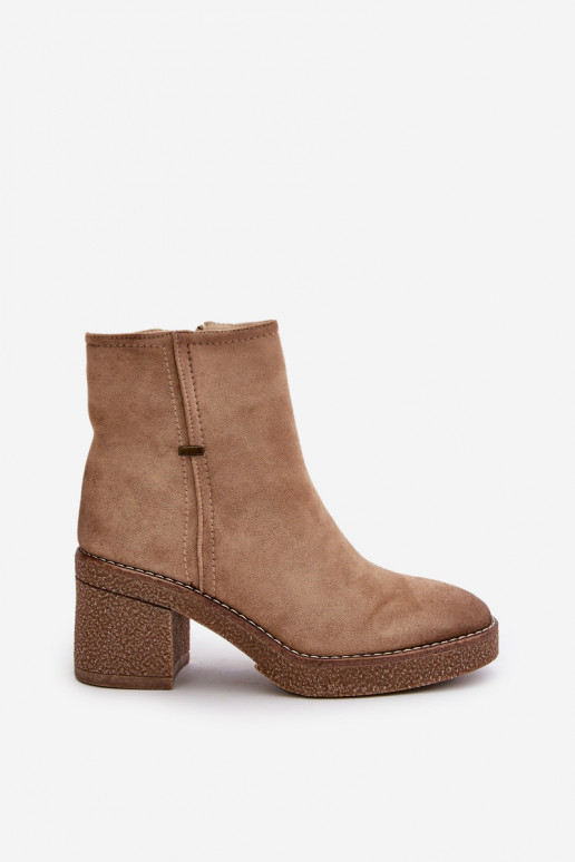 Botas con calefacción interior. de gamuza ecológicaoAe beige Arkesia Botas con calefacción interior. de gamuza ecológicaoAe beige Arkesia