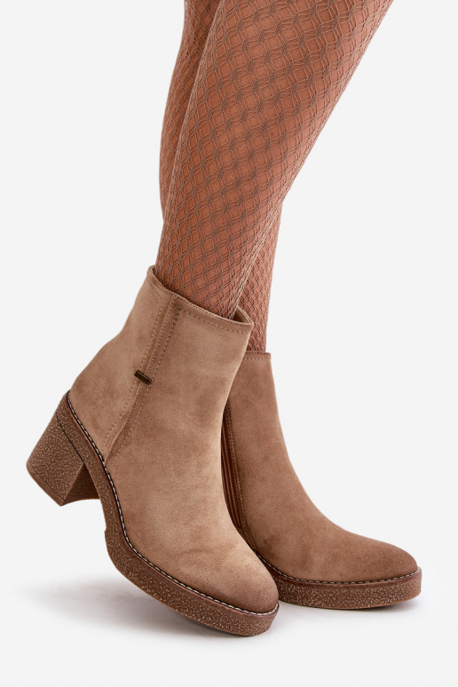 Botas con calefacción interior. de gamuza ecológicaoAe beige Arkesia Botas con calefacción interior. de gamuza ecológicaoAe beige Arkesia
