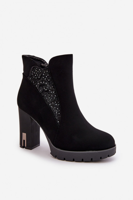 calentamiento Botas de mujer en un puesto alto Z Haftem de color negro Verissae calentamiento Botas de mujer en un puesto alto Z Haftem de color negro Verissae