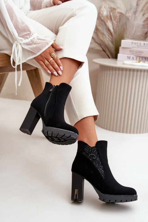 calentamiento Botas de mujer en un puesto alto Z Haftem de color negro Verissae calentamiento Botas de mujer en un puesto alto Z Haftem de color negro Verissae