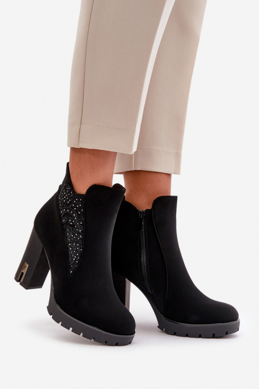 calentamiento Botas de mujer en un puesto alto Z Haftem de color negro Verissae calentamiento Botas de mujer en un puesto alto Z Haftem de color negro Verissae