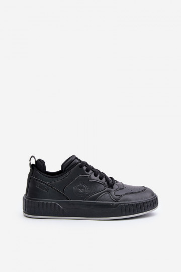 Zapatillas modelo zapatos. para los hombres de cuero ecológico Big Star OO174004 de color negro 2