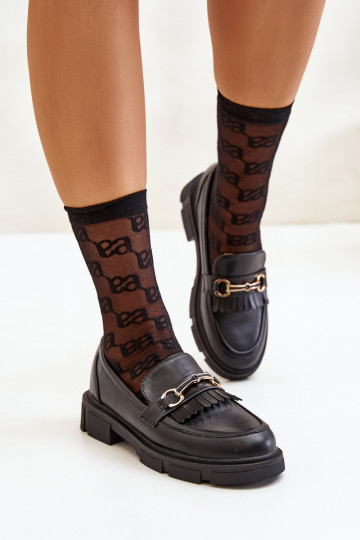 mocasines de mujer con adornos Eko Piel de color negro Tialorae