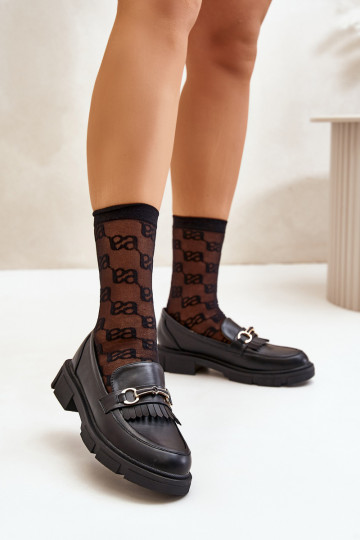 mocasines de mujer con adornos Eko Piel de color negro Tialorae 2
