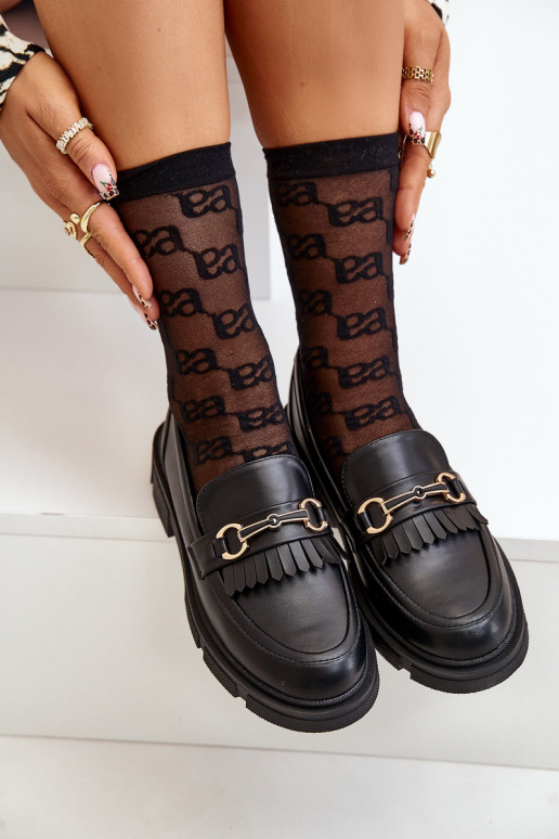 mocasines de mujer con adornos Eko Piel de color negro Tialorae mocasines de mujer con adornos Eko Piel de color negro Tialorae