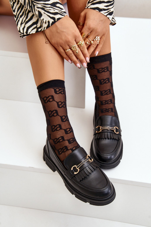 mocasines de mujer con adornos Eko Piel de color negro Tialorae mocasines de mujer con adornos Eko Piel de color negro Tialorae
