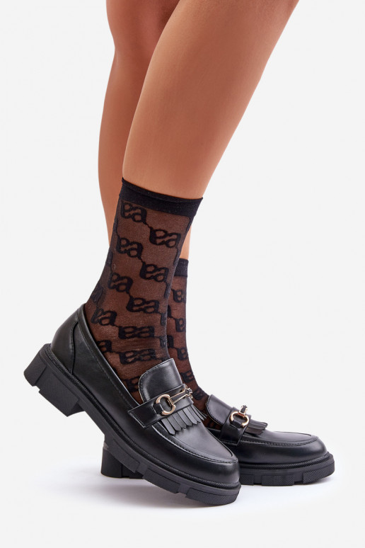 mocasines de mujer con adornos Eko Piel de color negro Tialorae mocasines de mujer con adornos Eko Piel de color negro Tialorae