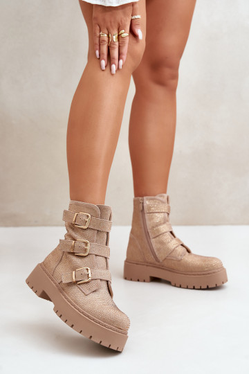 calentamiento Botas de mujer Con decoración beige Ciascia 2