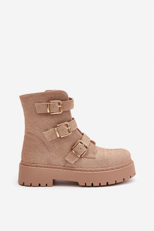 calentamiento Botas de mujer Con decoración beige Ciascia calentamiento Botas de mujer Con decoración beige Ciascia