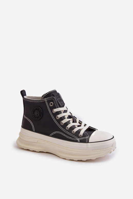 Zapatos de ocio con una plataforma Eko Piel Big Star OO274063 de color negro