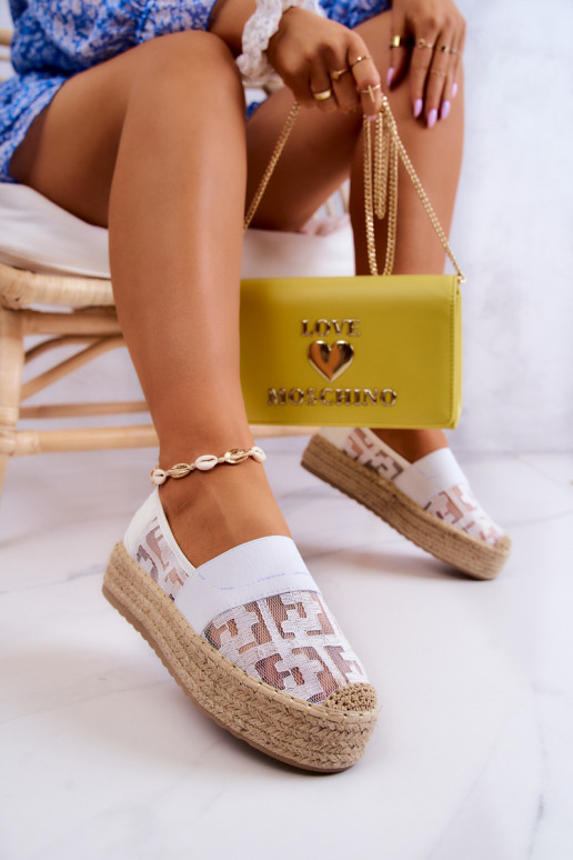 Femenino Alpargatas modelo Ponerse el color blanco Berkaley