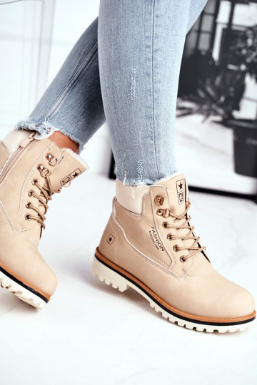 Zapatos de mujer modelo madera. con calefacción interior beige Tiempo 2