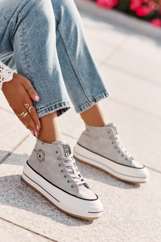 calentamiento Zapatos de ocio con una plataforma Eko Piel Big Star OO274069 color azul