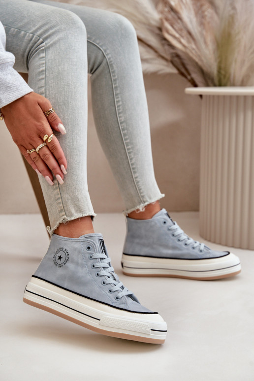 calentamiento Zapatos de ocio con una plataforma Eko Piel Big Star OO274069 color azul