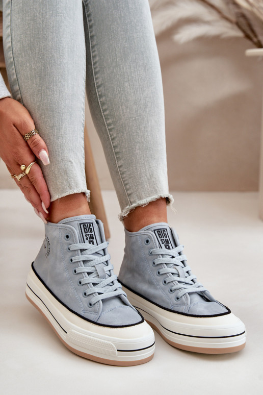 calentamiento Zapatos de ocio con una plataforma Eko Piel Big Star OO274069 color azul