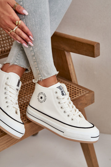 calentamiento Zapatos de ocio con una plataforma Eko Piel Big Star OO274061 el color blanco 2