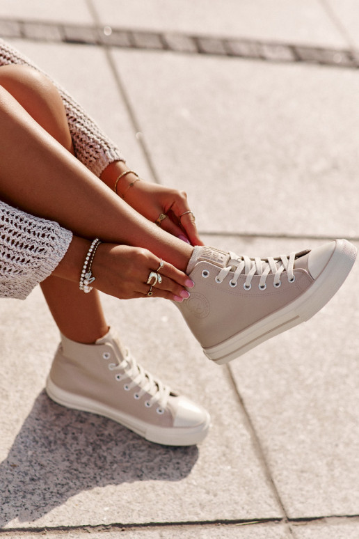 Zapatos de ocio calentamiento de cuero ecológico color rosa Big Star OO274933