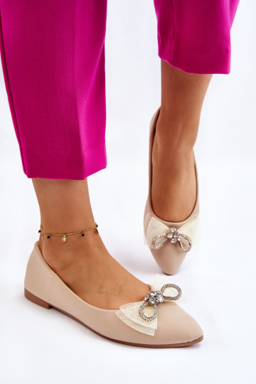 Bailarinas con narices puntiagudas beige Luminoso 2
