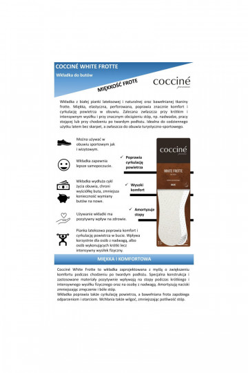 Plantillas Coccine INhite Frotte tejido rizo de algodón sobre espuma de látex 34-41 2