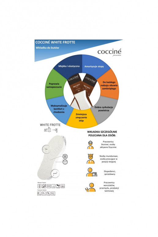 Plantillas Coccine ENhite Frotte rizo de algodón sobre espuma de látex 34-41