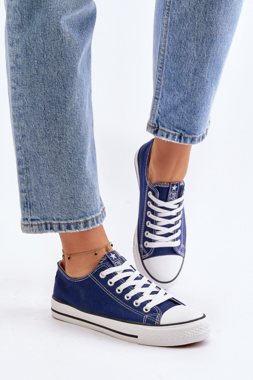 Zapatos de ocio de mujer modelo clásico en color azul oscuro Ecoma