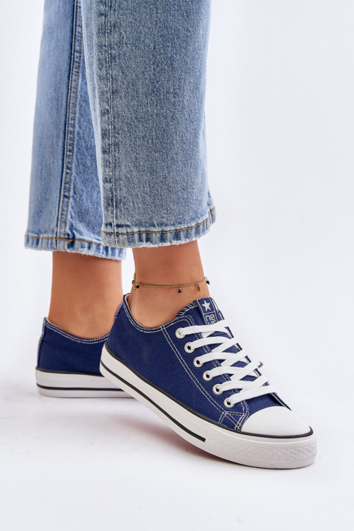 Zapatos de ocio de mujer modelo clásico en color azul oscuro Ecoma