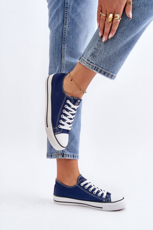 Zapatos de ocio de mujer modelo clásico en color azul oscuro Ecoma
