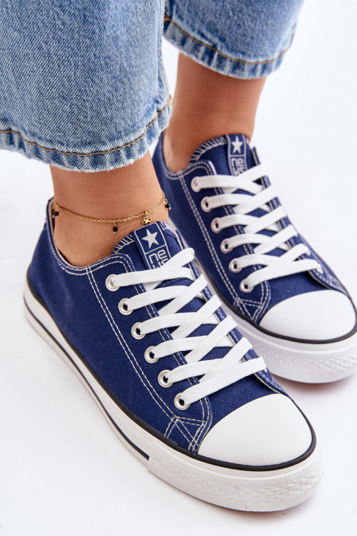 Zapatos de ocio de mujer modelo clásico en color azul oscuro Ecoma