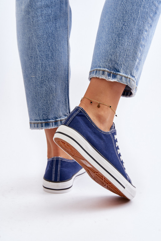 Zapatos de ocio de mujer modelo clásico en color azul oscuro Ecoma