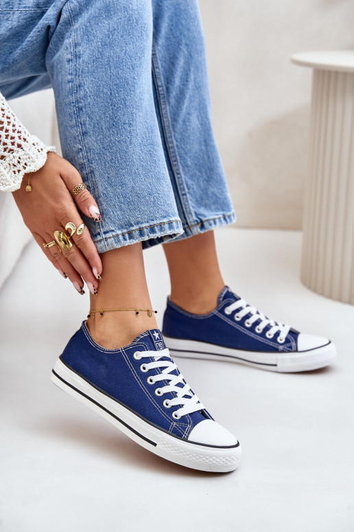 Zapatos de ocio de mujer modelo clásico en color azul oscuro Ecoma