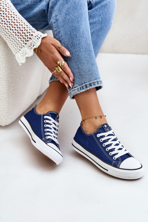 Zapatos de ocio de mujer modelo clásico en color azul oscuro Ecoma