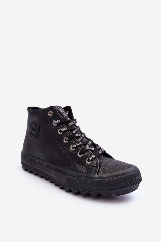 Zapatos de ocio Big Star Alto calentamiento de color negro EE274110