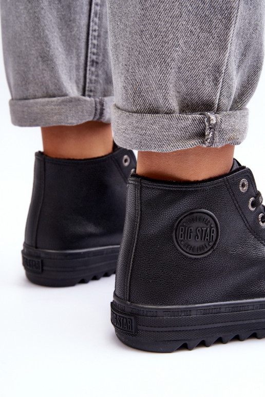 Zapatos de ocio Big Star Alto calentamiento de color negro EE274110