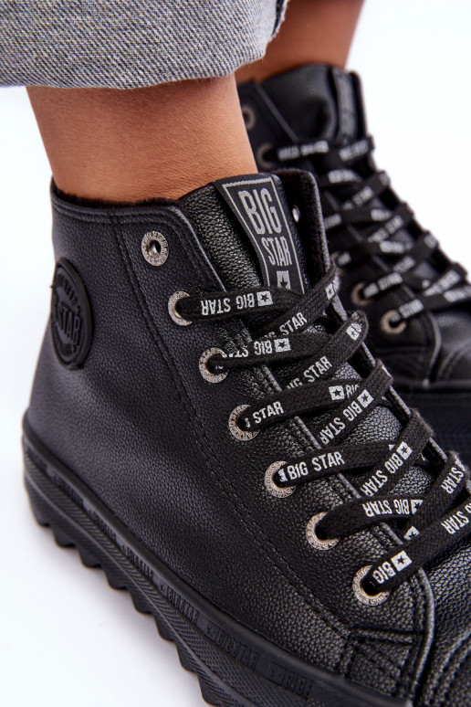 Zapatos de ocio Big Star Alto calentamiento de color negro EE274110