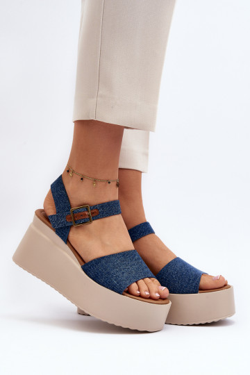 Sandalias plataforma denim...