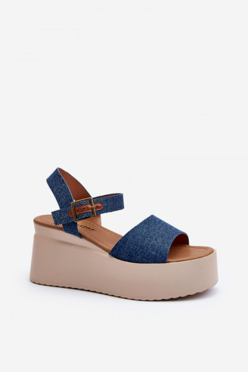 Sandalias plataforma denim... 2