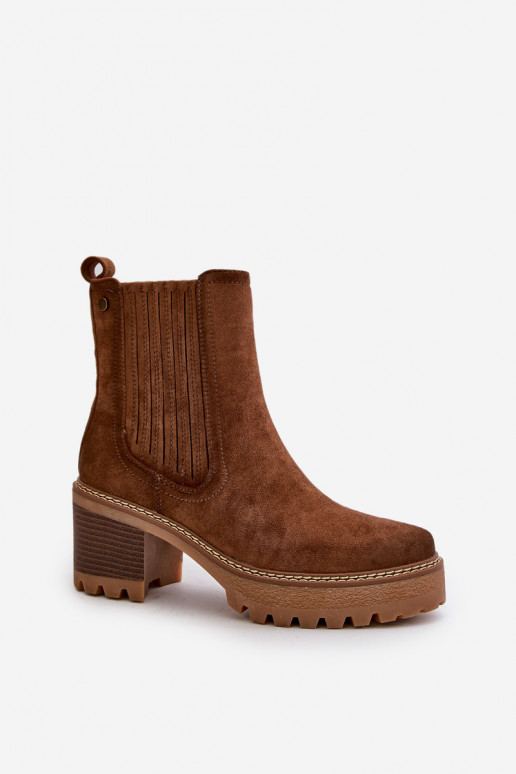 Botas de mujer Z de gamuza ecológicau calentamiento color marrón Nevitas Botas de mujer Z de gamuza ecológicau calentamiento color marrón Nevitas