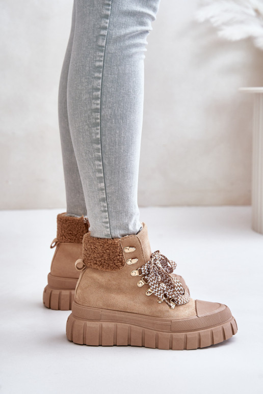 Femenino calentamiento Botas zapatos con una plataforma color marrón Alcyhen Femenino calentamiento Botas zapatos con una plataforma color marrón Alcyhen