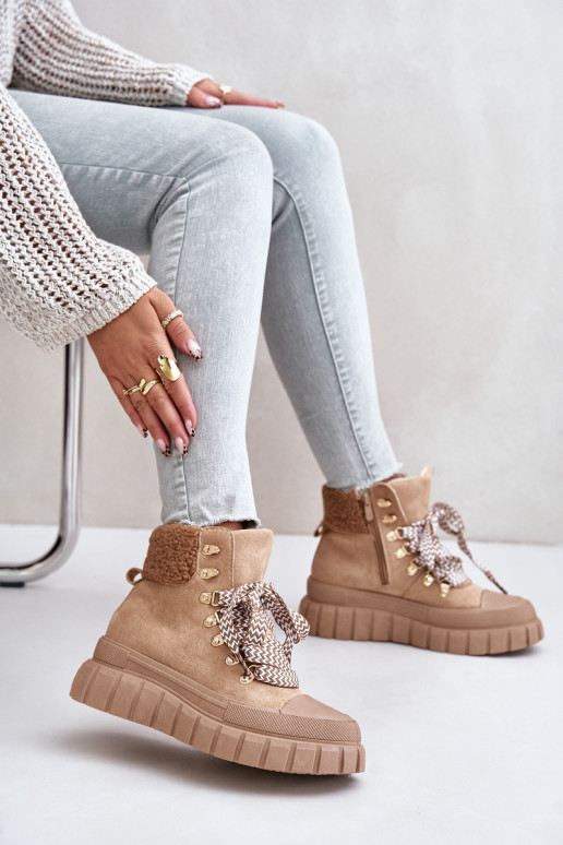 Femenino calentamiento Botas zapatos con una plataforma color marrón Alcyhen Femenino calentamiento Botas zapatos con una plataforma color marrón Alcyhen