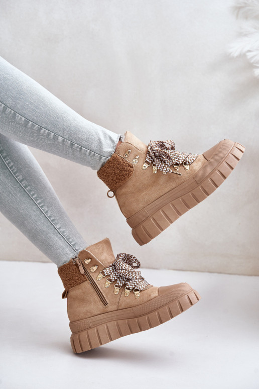 Femenino calentamiento Botas zapatos con una plataforma color marrón Alcyhen Femenino calentamiento Botas zapatos con una plataforma color marrón Alcyhen