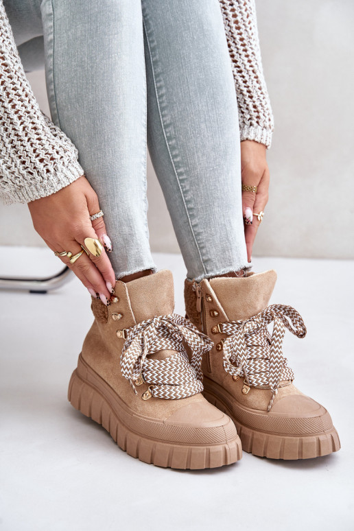 Femenino calentamiento Botas zapatos con una plataforma color marrón Alcyhen Femenino calentamiento Botas zapatos con una plataforma color marrón Alcyhen