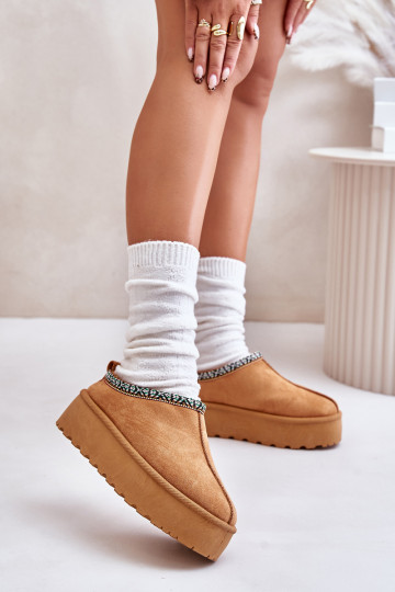 Zapatillas Femenino con una plataforma Z Haftem color marrón Neroma 2